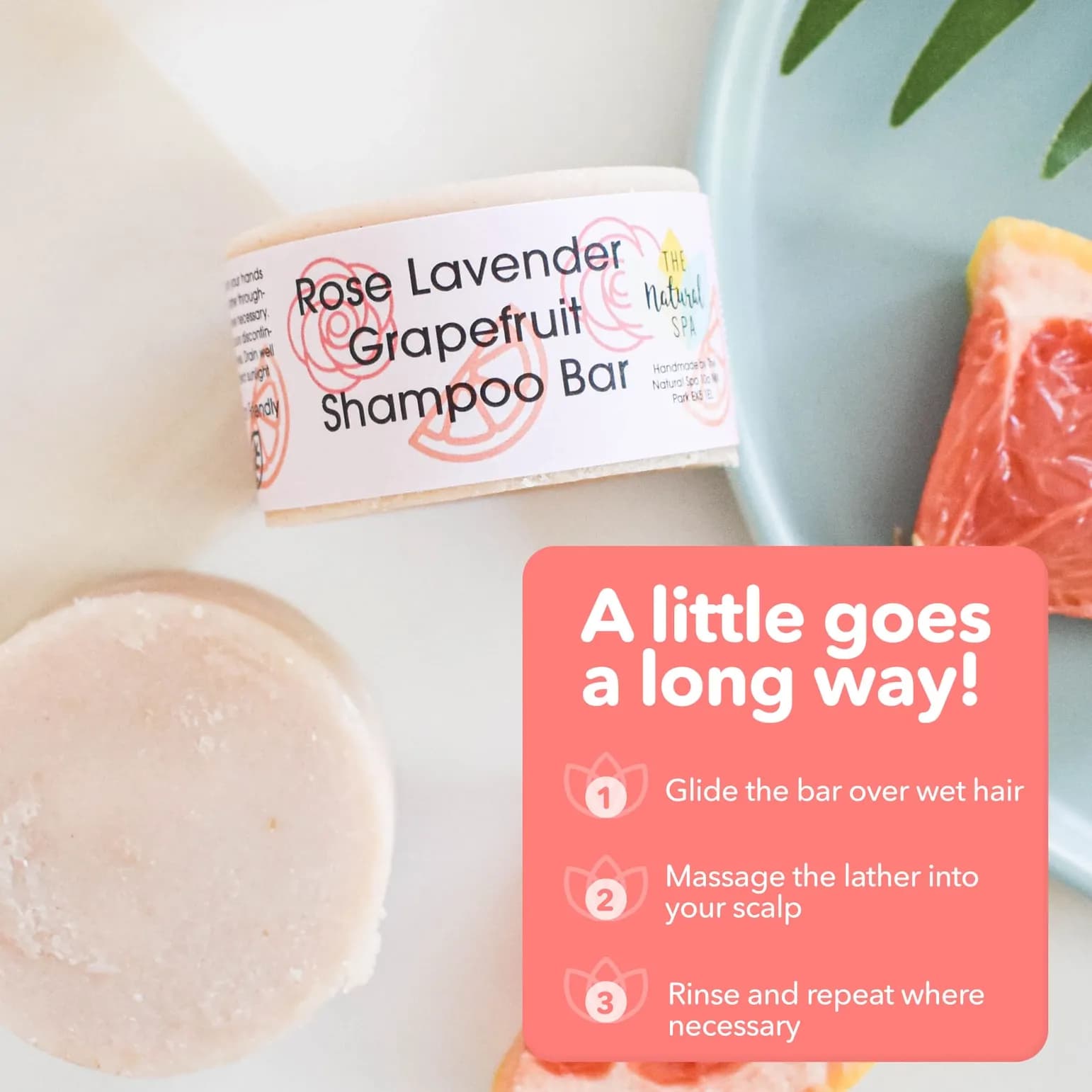 Shampooing solide rose, lavande et pamplemousse 04
