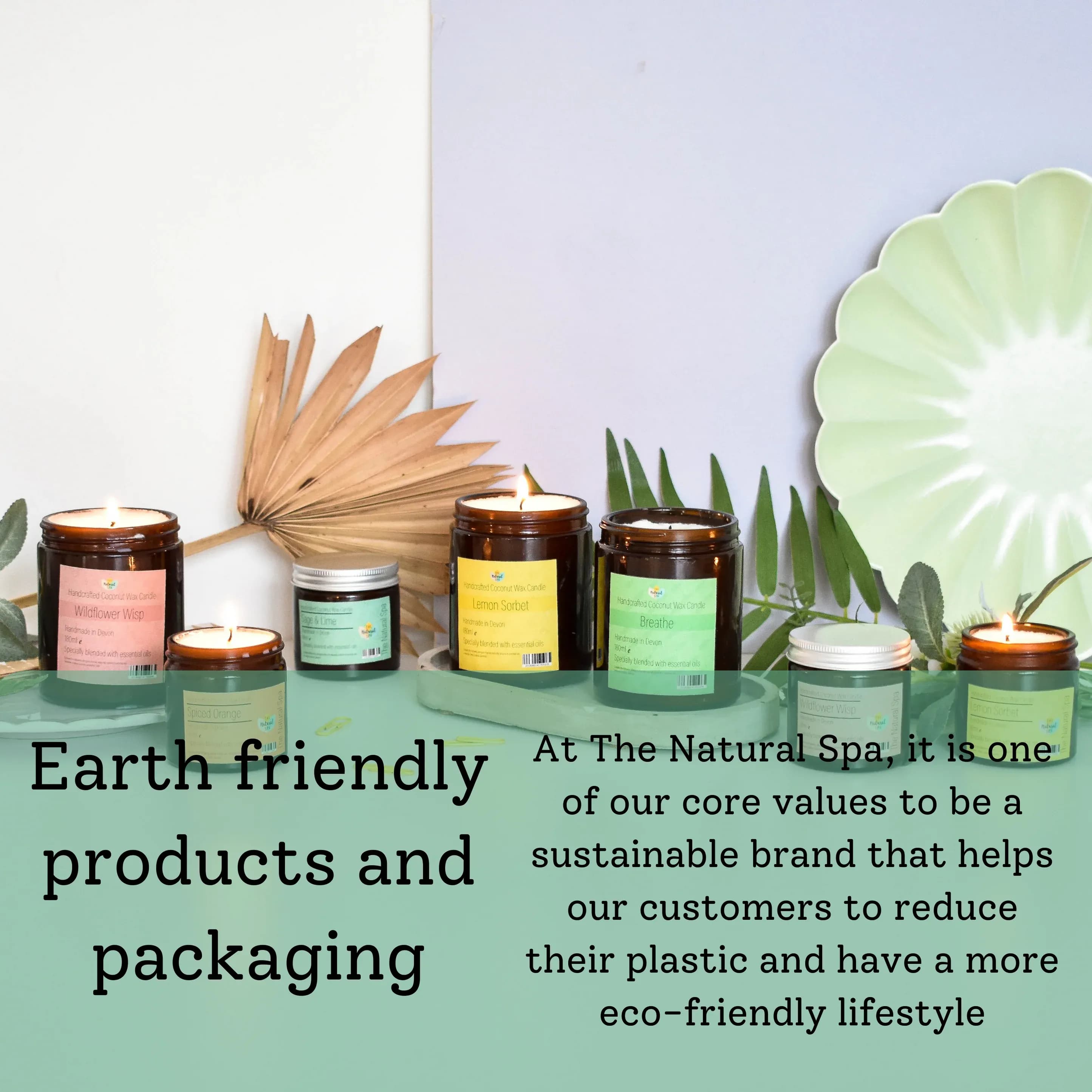 Bougie à la cire de noix de coco, sauge et citron vert 01