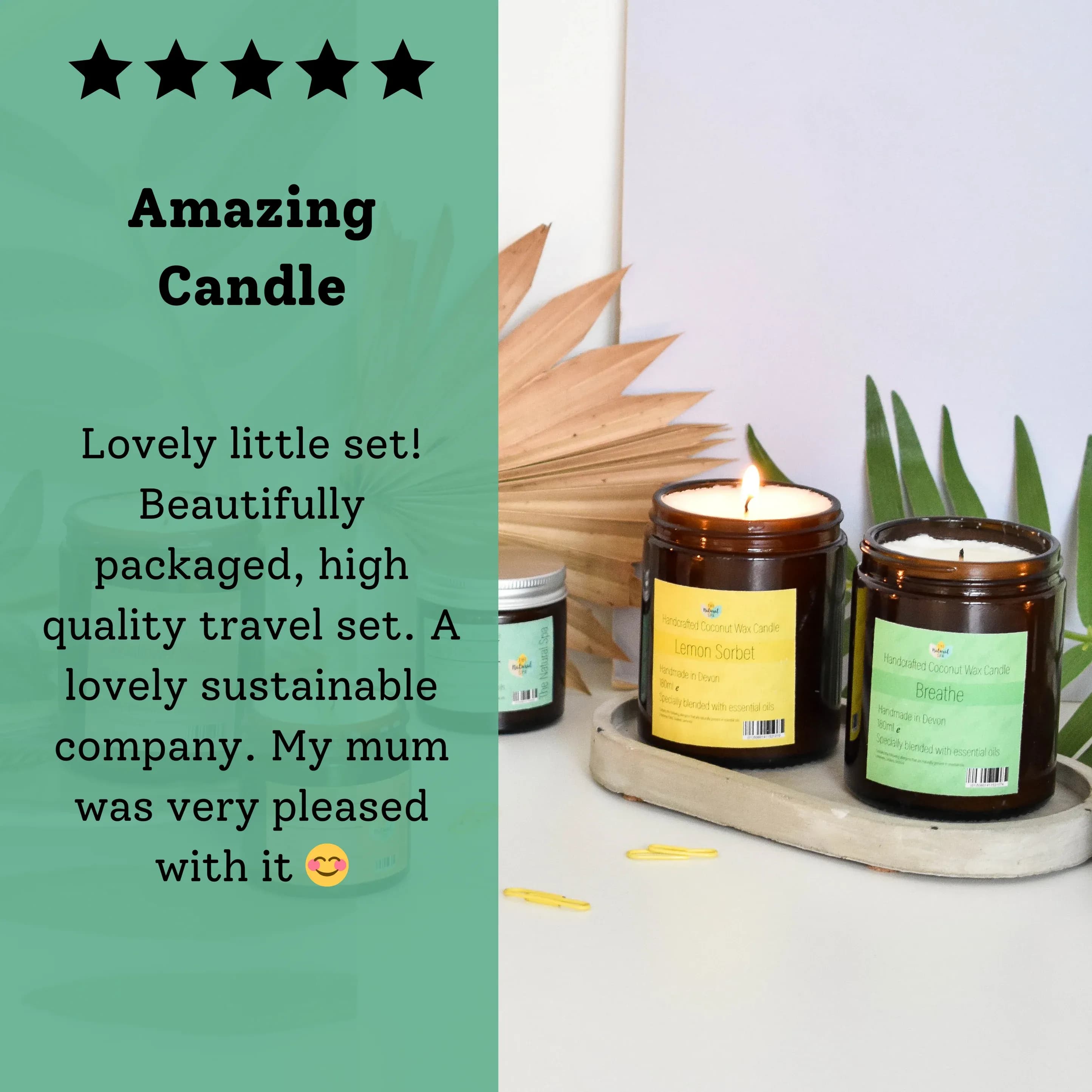 Bougie à la cire de noix de coco, sauge et citron vert 04