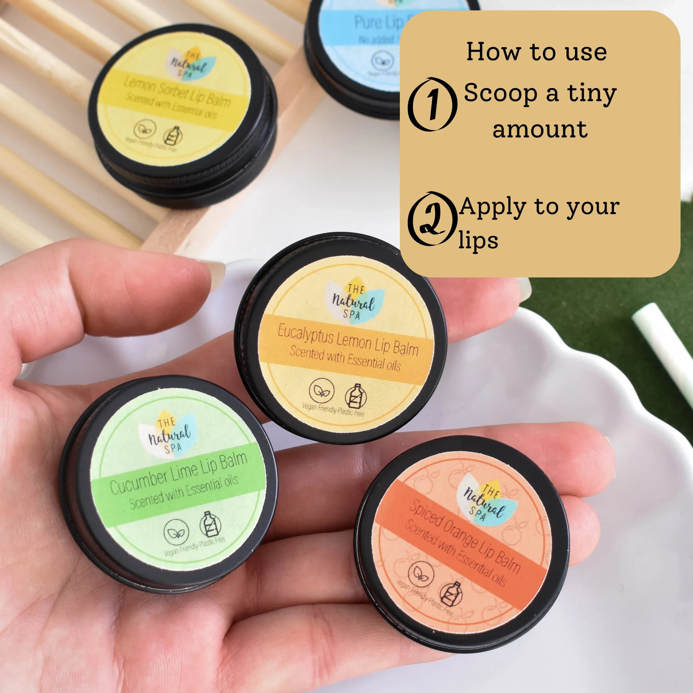 Baume a lèvre à l'eucalyptus et au citron 06