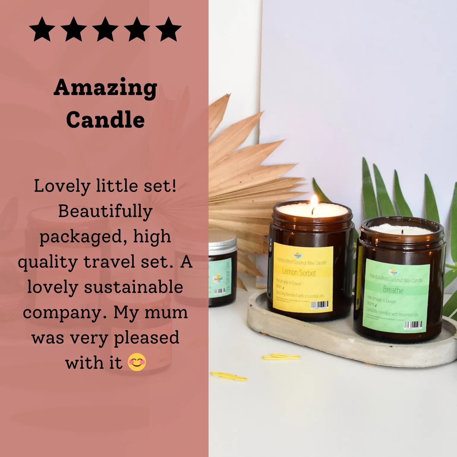 Bougie à la cire de noix de coco 02